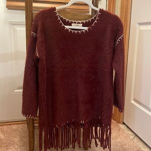 Maroon, very soft sweater